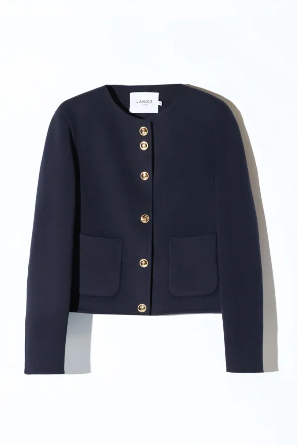 Cashmere Jack Dames Kort Vince Double Faced Blauw