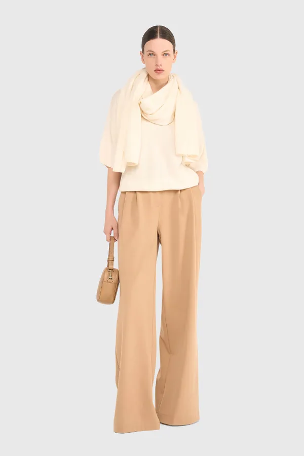 Cashmere Trui Dames Korte Mouw Romeo Off White