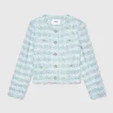 Dames Blazer Jasje Tweed Laurent Blauw