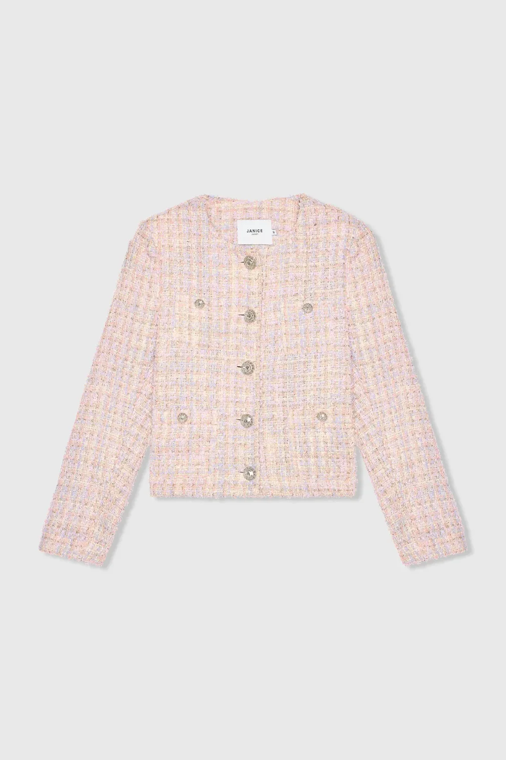 Dames Blazer Jasje Tweed Laurent Lila