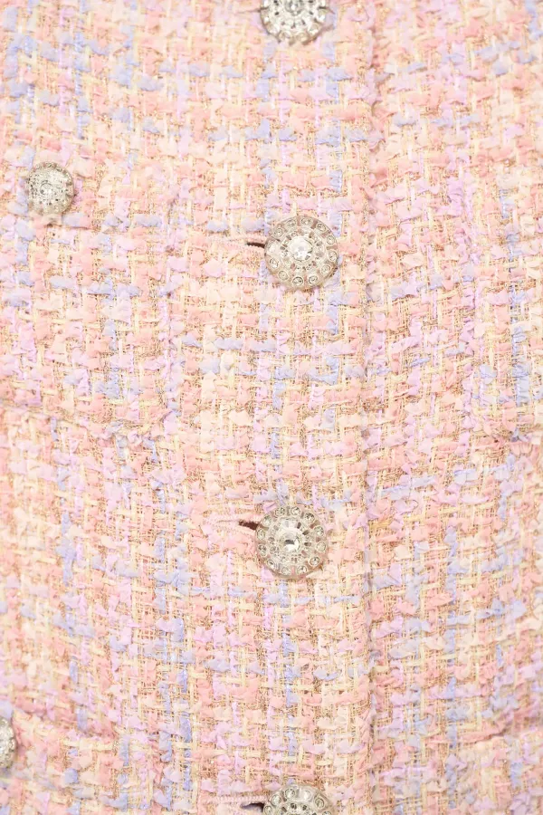 Dames Blazer Jasje Tweed Laurent Lila