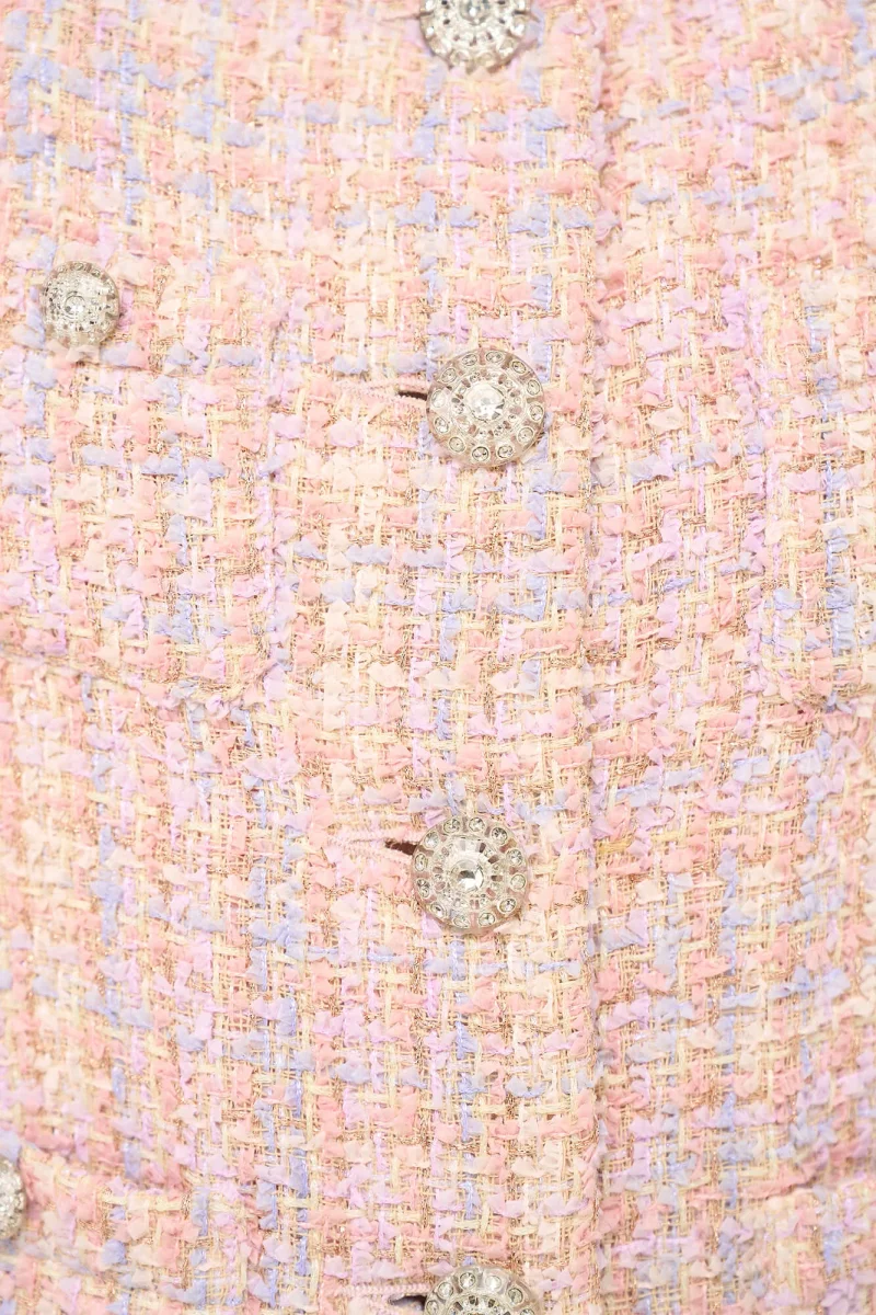 Dames Blazer Jasje Tweed Laurent Lila