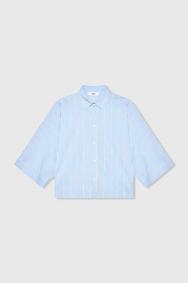 Dames Blouse Gestreept Blauw Carl