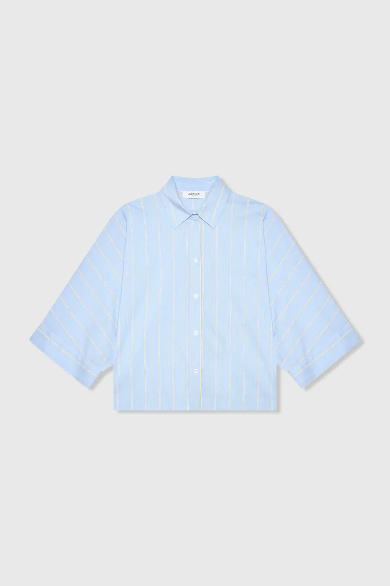 Dames Blouse Gestreept Blauw Carl