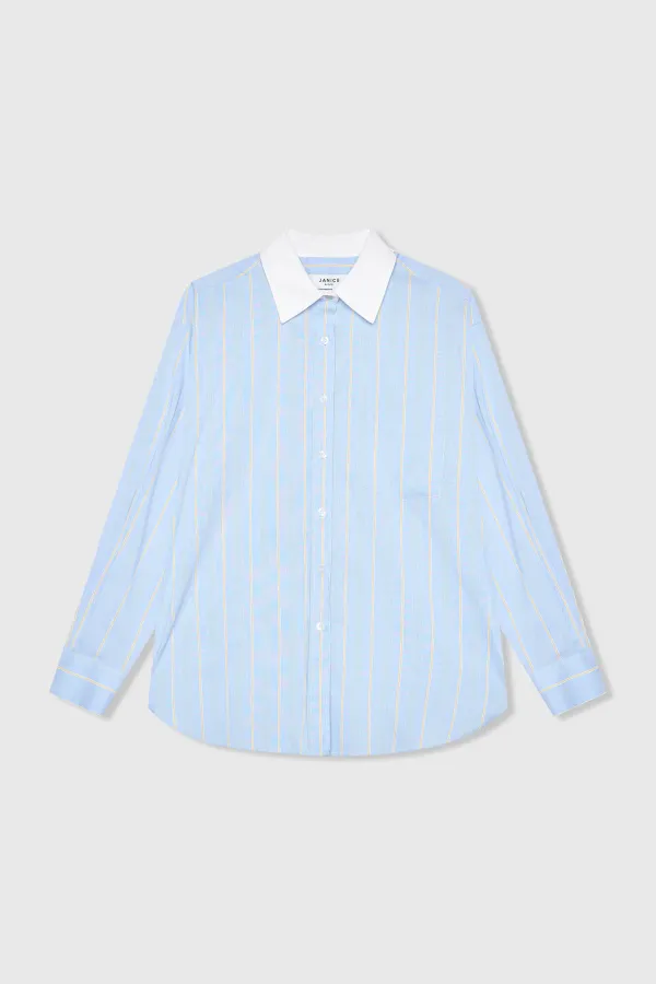 Dames Blouse Gestreept Blauw Kygo