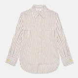 Dames Blouse Gestreept Bruin Ilan