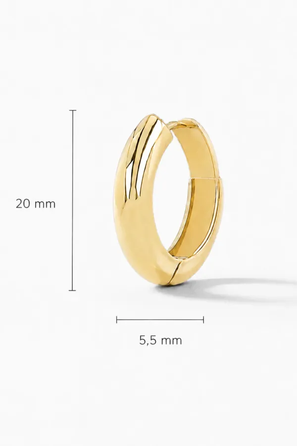 Gouden Oorbellen Hoops Creolen Aspen Medium