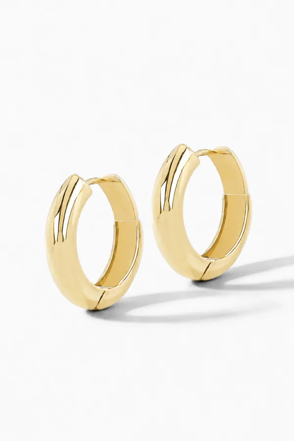 Gouden Oorbellen Hoops Creolen Aspen Medium