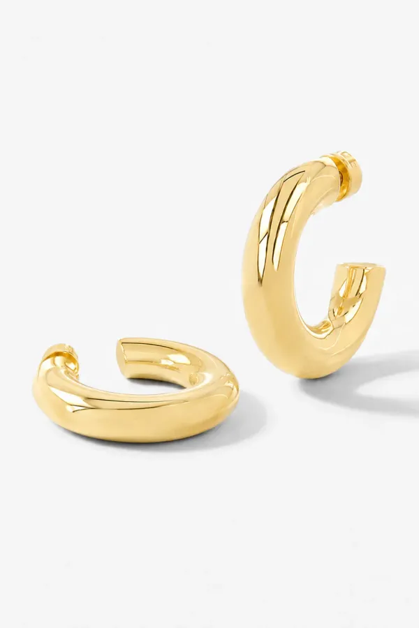 Gouden Oorbellen Creolen Creolen Hoops Chandler Large