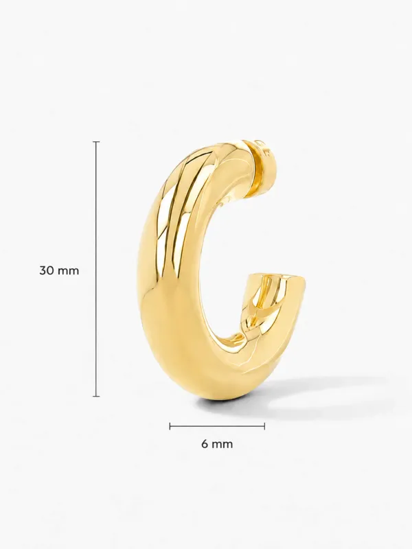 Gouden Oorbellen Creolen Creolen Hoops Chandler Large