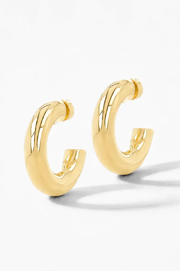 Gouden Oorbellen Creolen Creolen Hoops Chandler Large