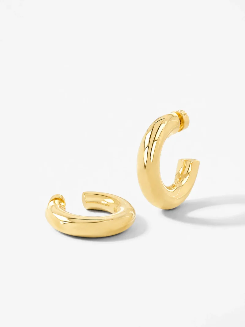 Gouden Oorbellen Creolen Creolen Hoops Chandler Medium