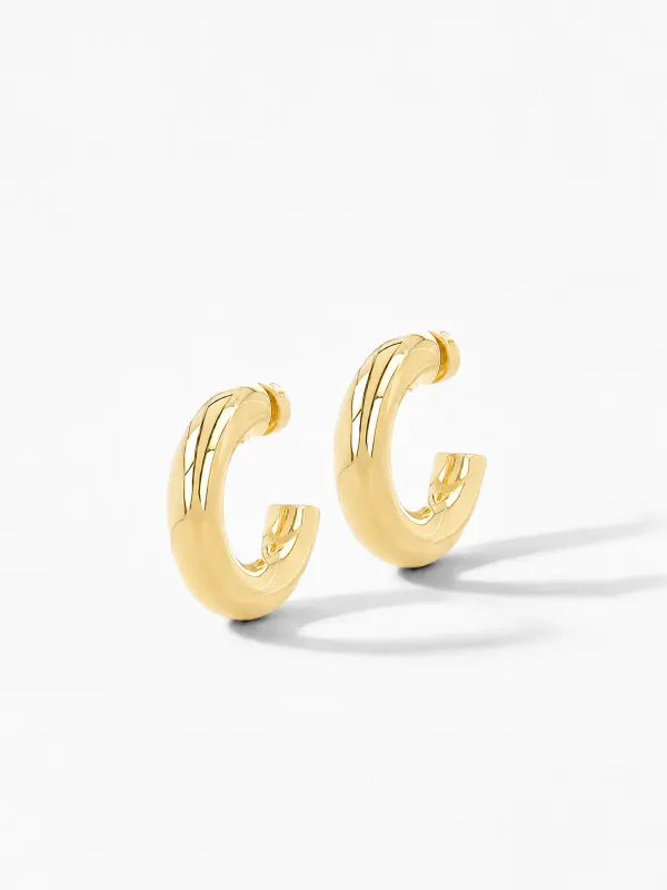 Gouden Oorbellen Creolen Creolen Hoops Chandler Small