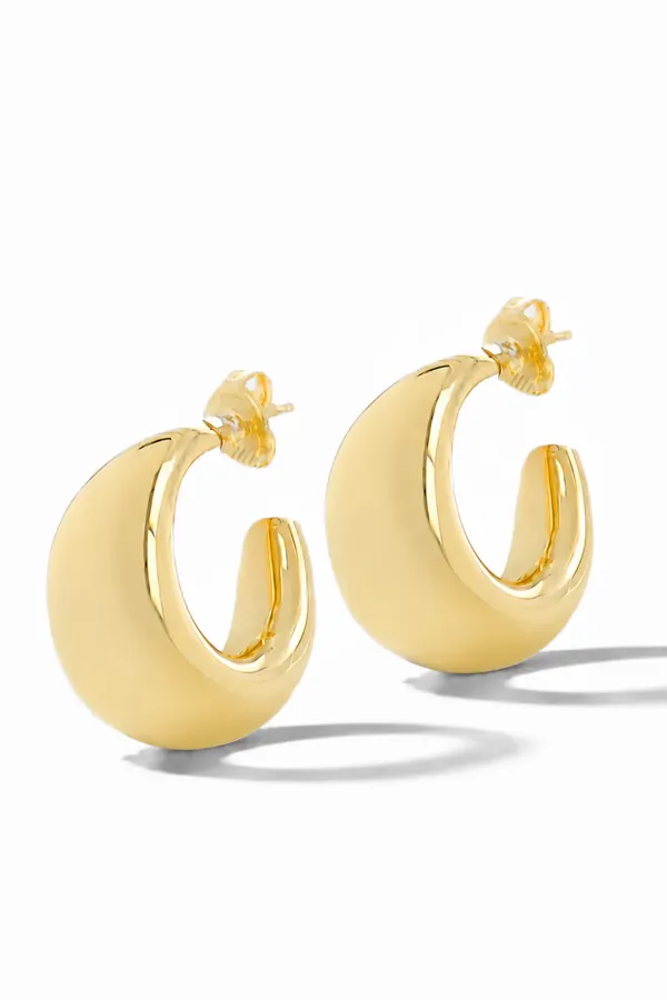 Gouden Oorbellen Creolen Chunky Drops Fargo Large