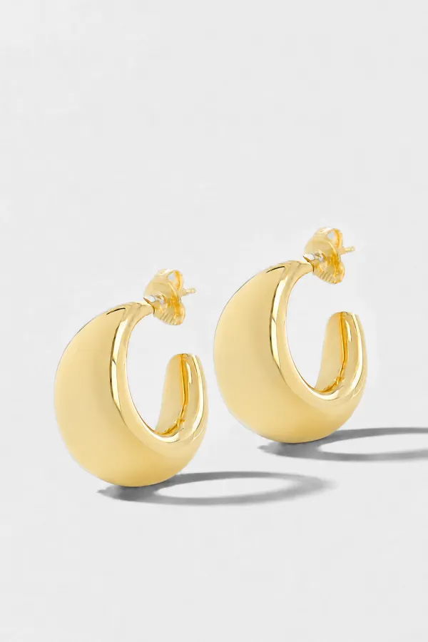 Gouden Oorbellen Creolen Chunky Drops Fargo Medium