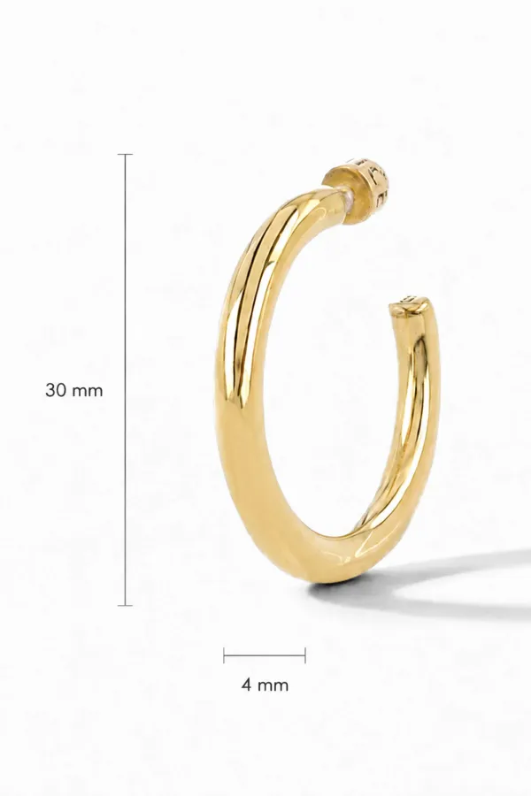 Gouden Oorbellen Hoops Creolen Harlem Large