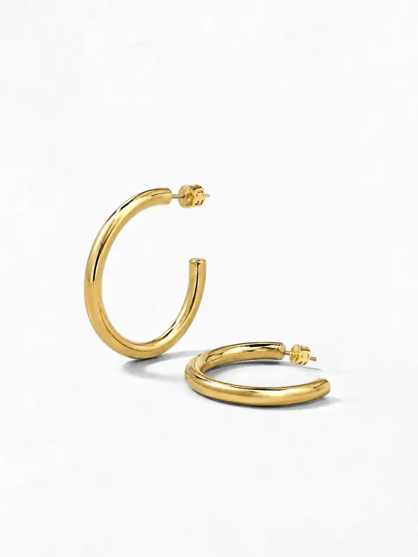 Gouden Oorbellen Hoops Creolen Harlem Medium