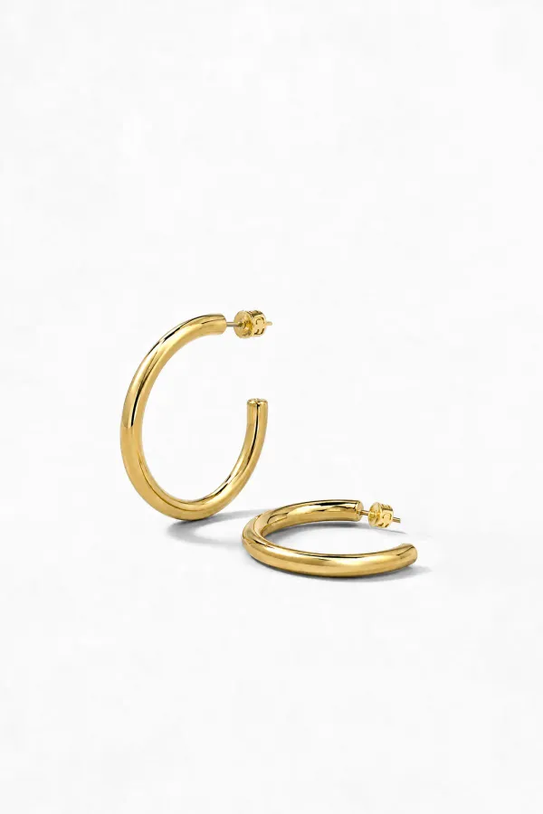 Gouden Oorbellen Hoops Creolen Harlem Small