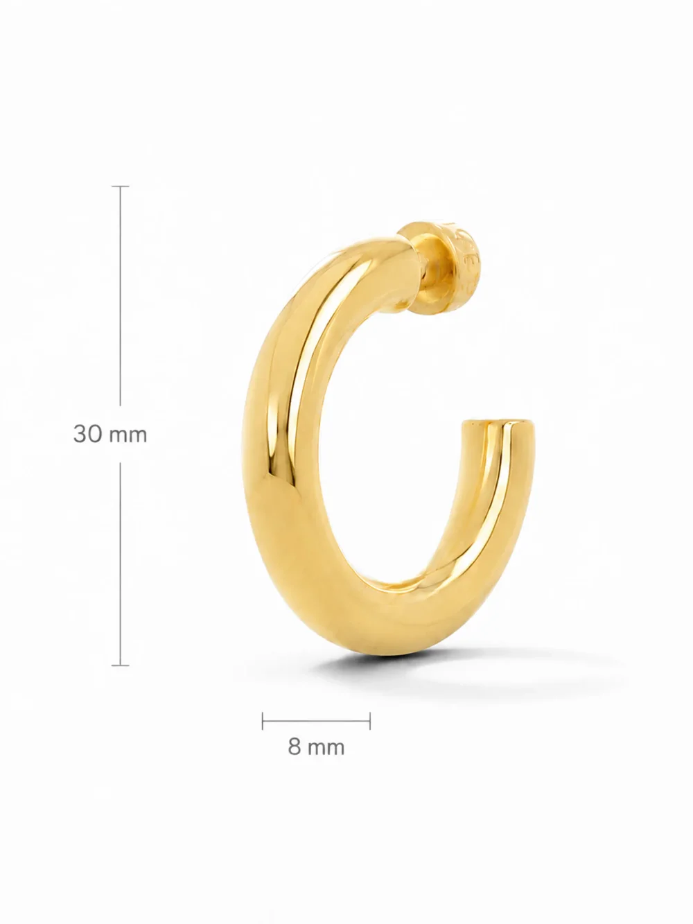 Gouden Oorbellen Creolen Chunky Hoops Hudson Large