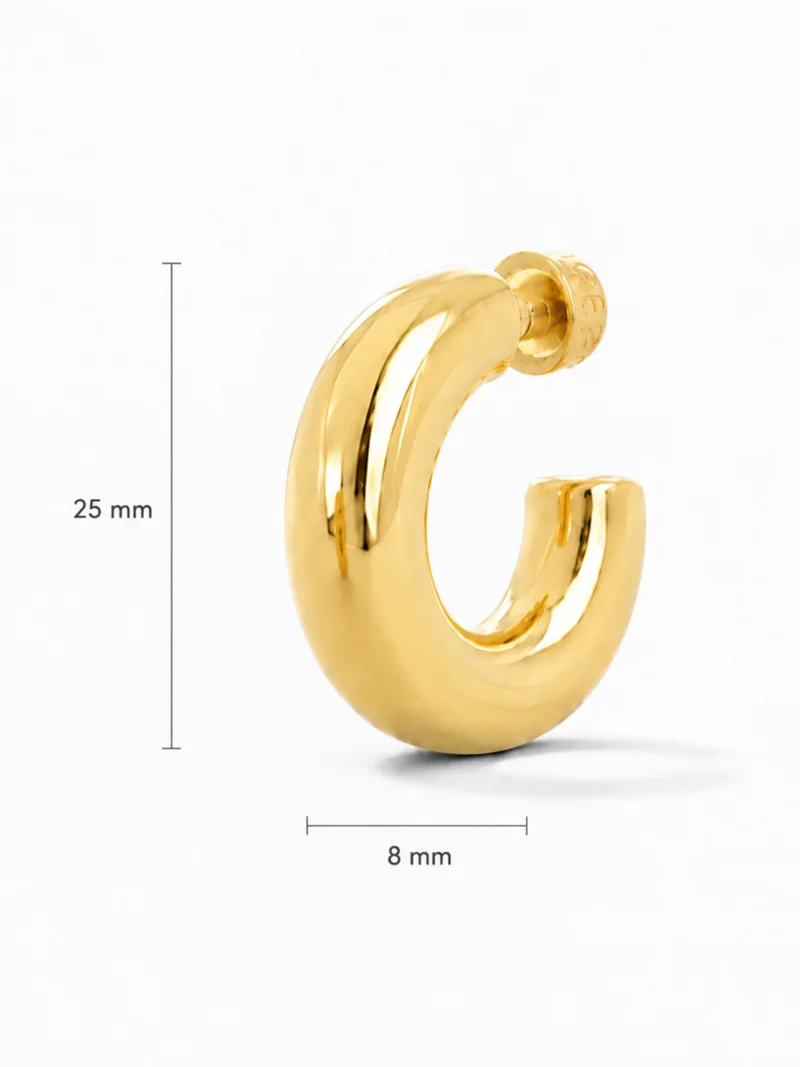 Gouden Oorbellen Creolen Chunky Hoops Hudson Medium