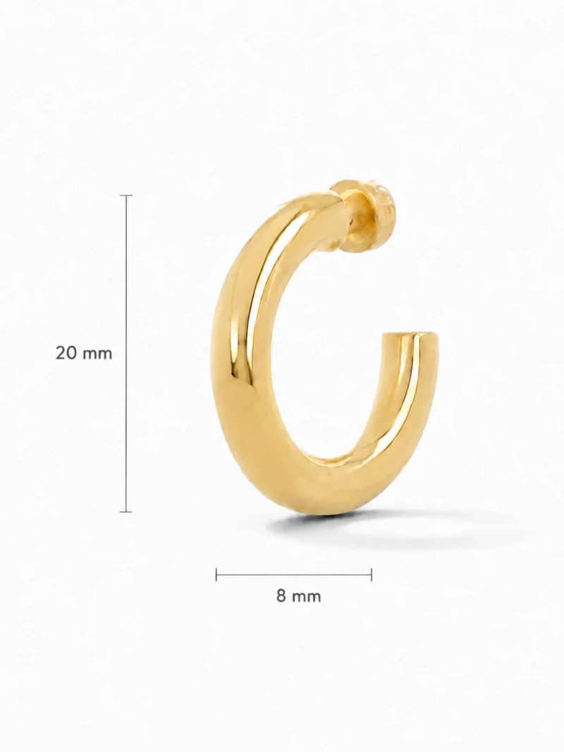 Gouden Oorbellen Creolen Chunky Hoops Hudson Small