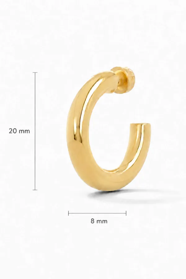 Gouden Oorbellen Creolen Chunky Hoops Hudson Small