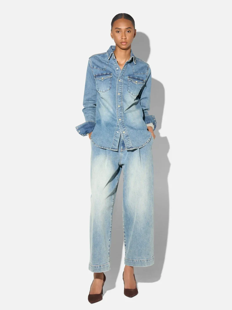 Denim Blouse Dames Stretch Levi 114