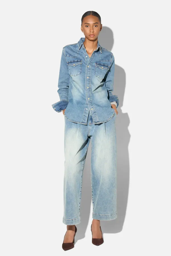 Denim Blouse Dames Stretch Levi 114