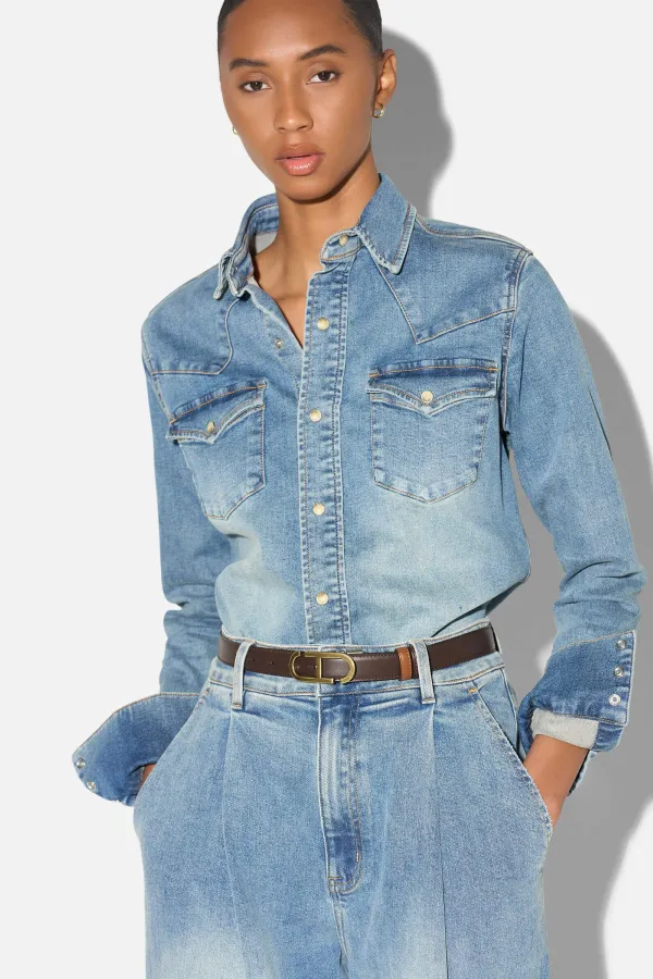 Denim Blouse Dames Stretch Levi 114