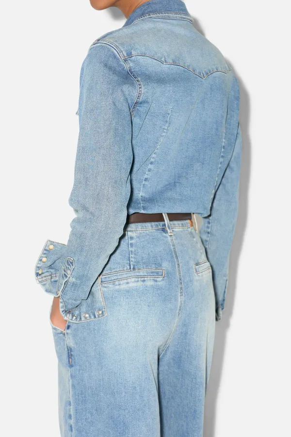 Denim Blouse Dames Stretch Levi 114