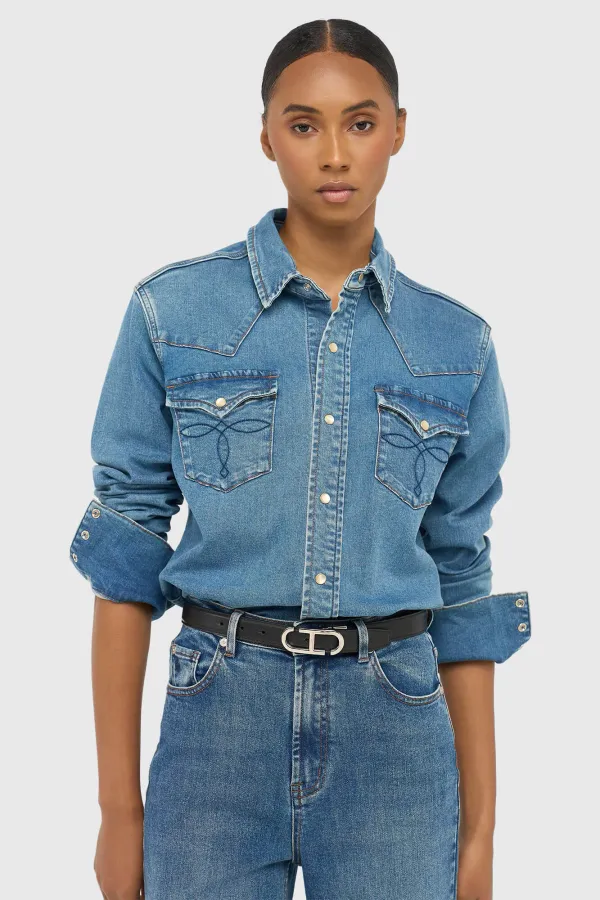 Denim Blouse Dames Stretch Levi 379