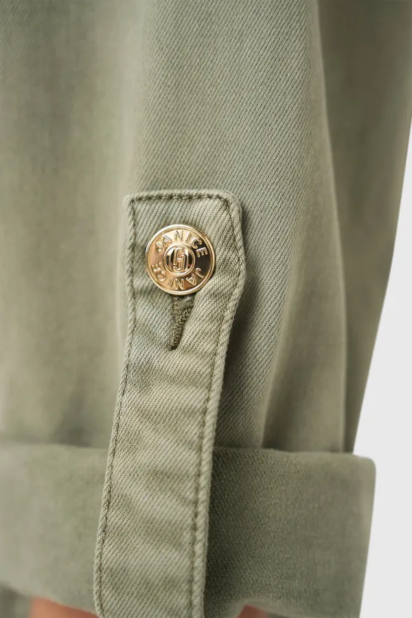 Denim Jumpsuit Dames Axil Groen 943