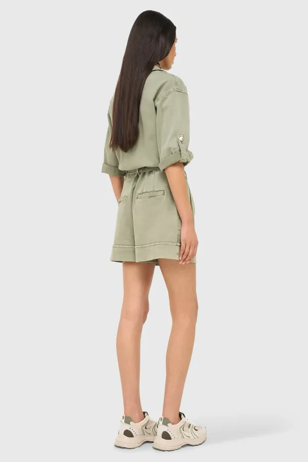 Denim Jumpsuit Dames Axil Groen 943