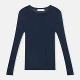 Donker Blauw Merino Wol Truitje Longsleeves Lyle Blauw