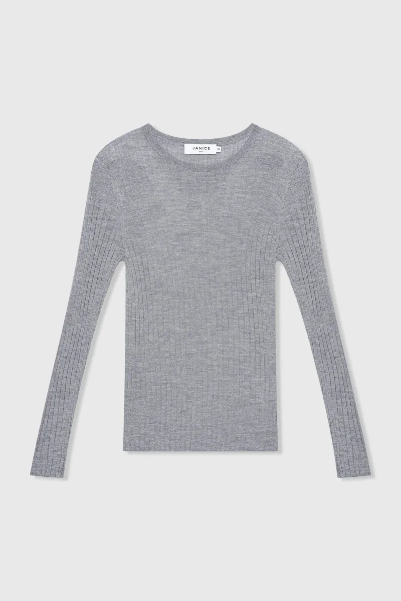 Merino Wol Truitje Longsleeves Lyle Grijs