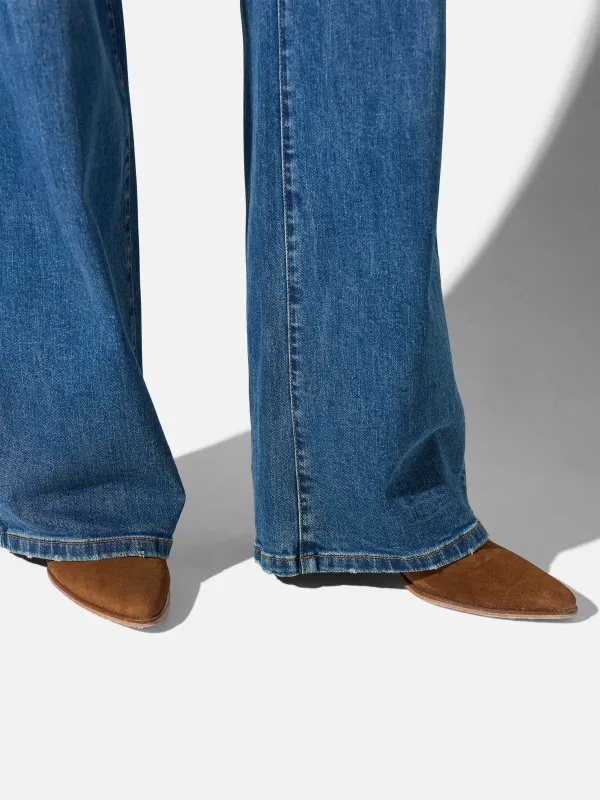 Enkellaars Western Dames Suede Colt Cognac