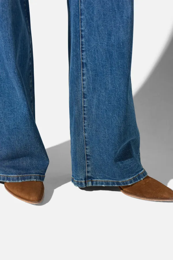 Enkellaars Western Dames Suede Colt Cognac
