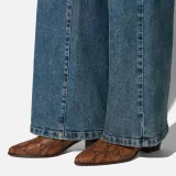 Enkellaars Western Dames Suede Colt Slangenprint