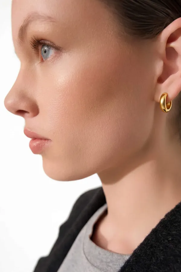 Gouden Oorbellen Hoops Creolen Aspen Small