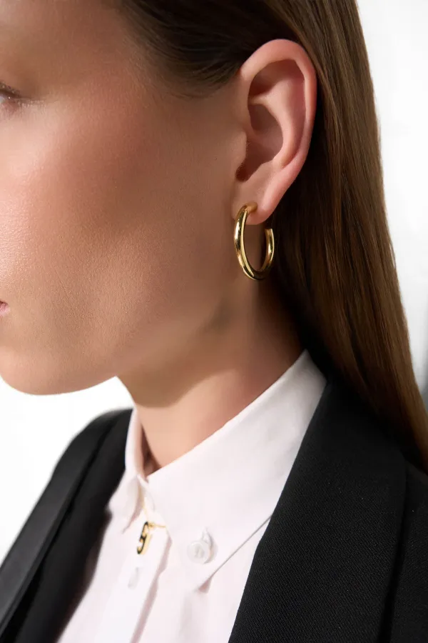 Gouden Oorbellen Hoops Creolen Harlem Large