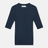 Blauw Truitje Merino Wol Fijn Gebreid Charly Blauw