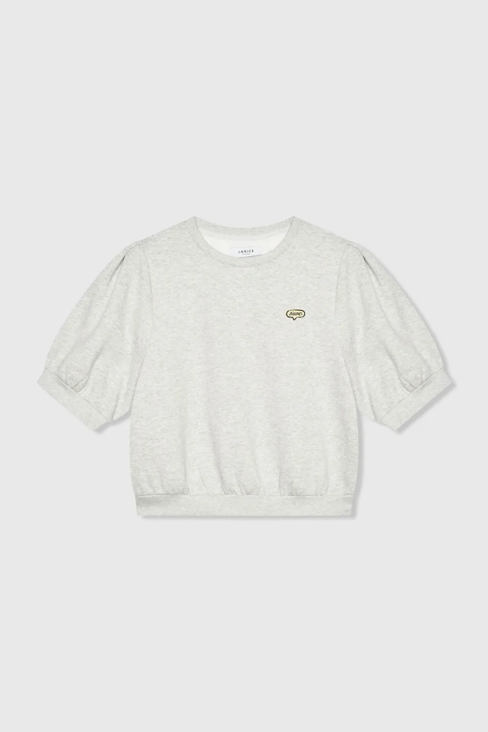 Grijze Dames Sweater Pof Mouw Katoen Corey