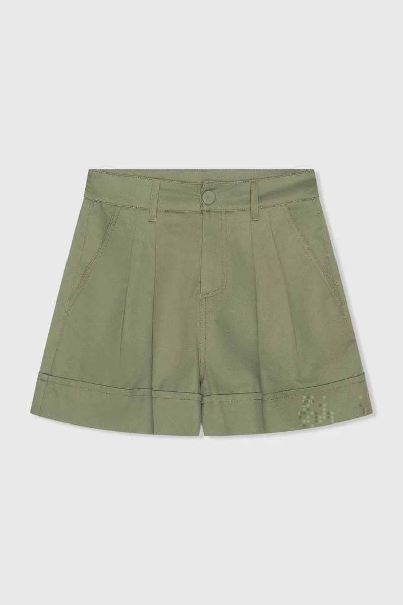 Groene Katoenen Shorts Dames Arthur