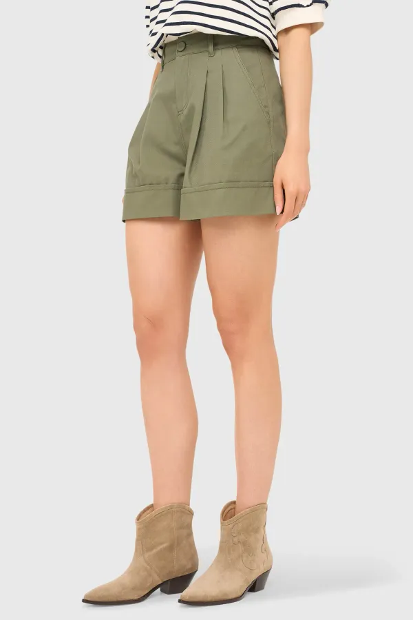Groene Katoenen Shorts Dames Arthur