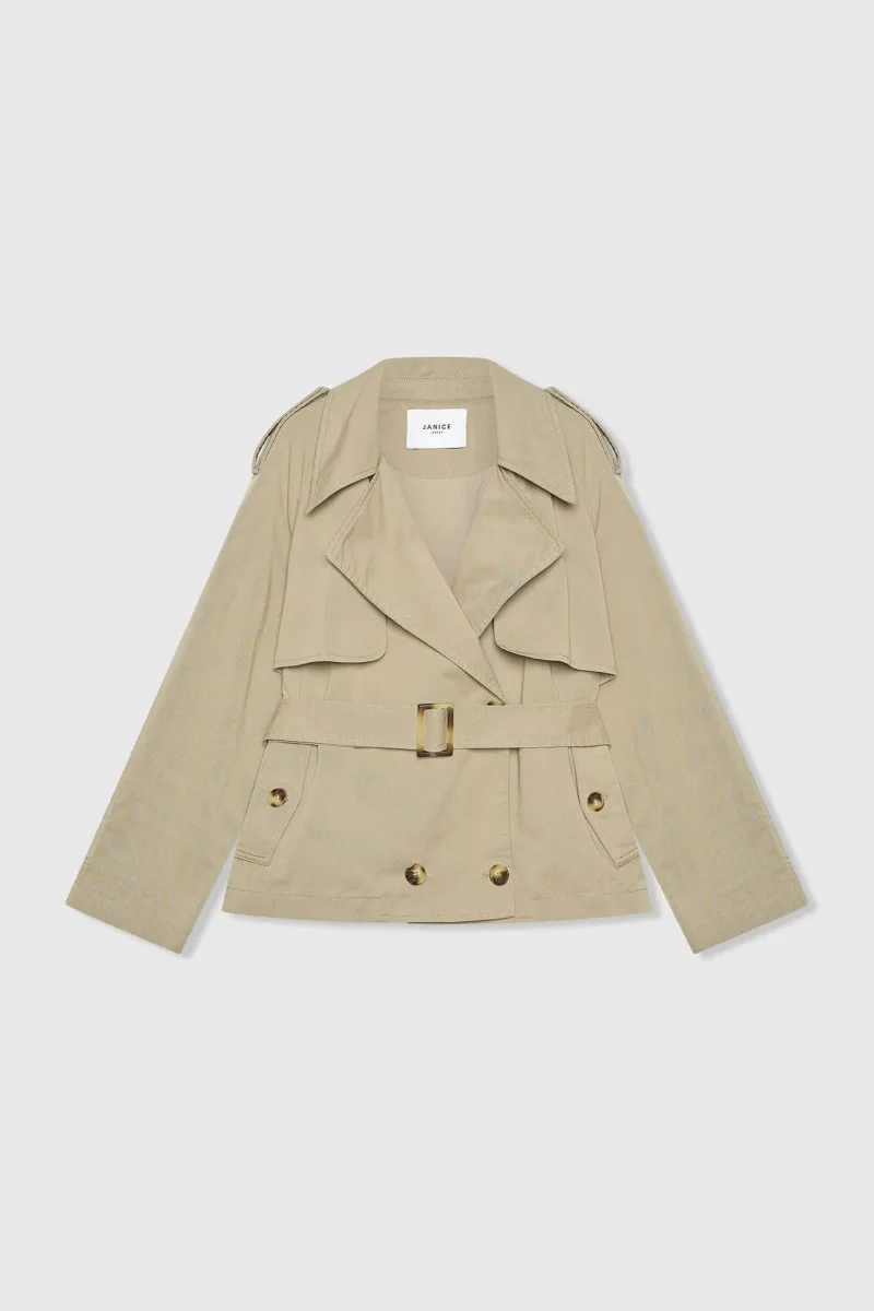 Groene Korte Trenchcoat Cayden