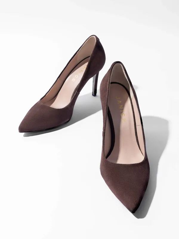 Leren Dames Pumps Dean Donker Bruin