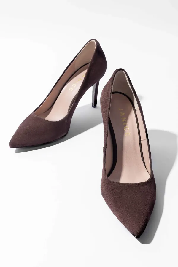 Leren Dames Pumps Dean Donker Bruin