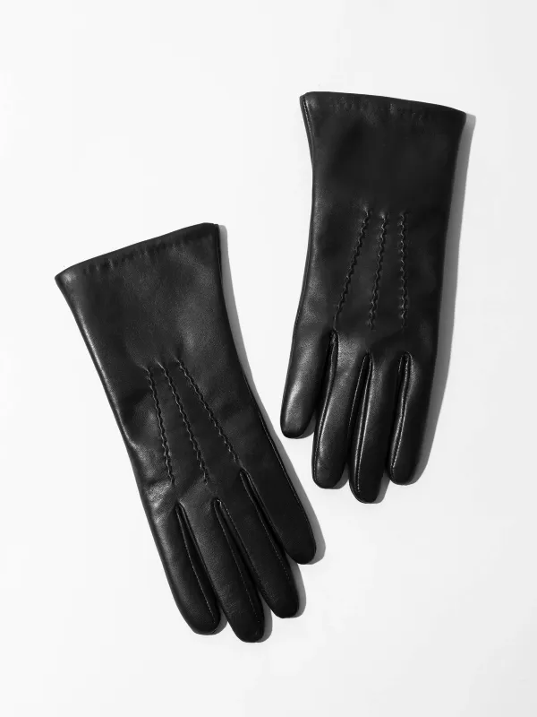Leren Handschoenen Dames Atlas Zwart