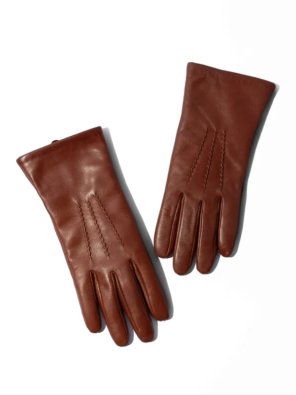 leren handschoenen dames atlas cognac