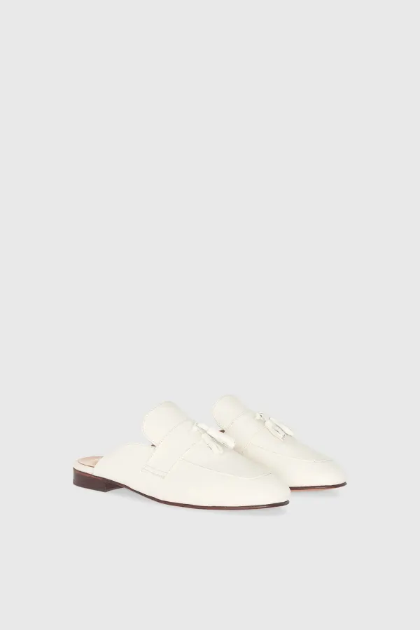 Instappers Loafers Dames Suede Burt Mule Off White